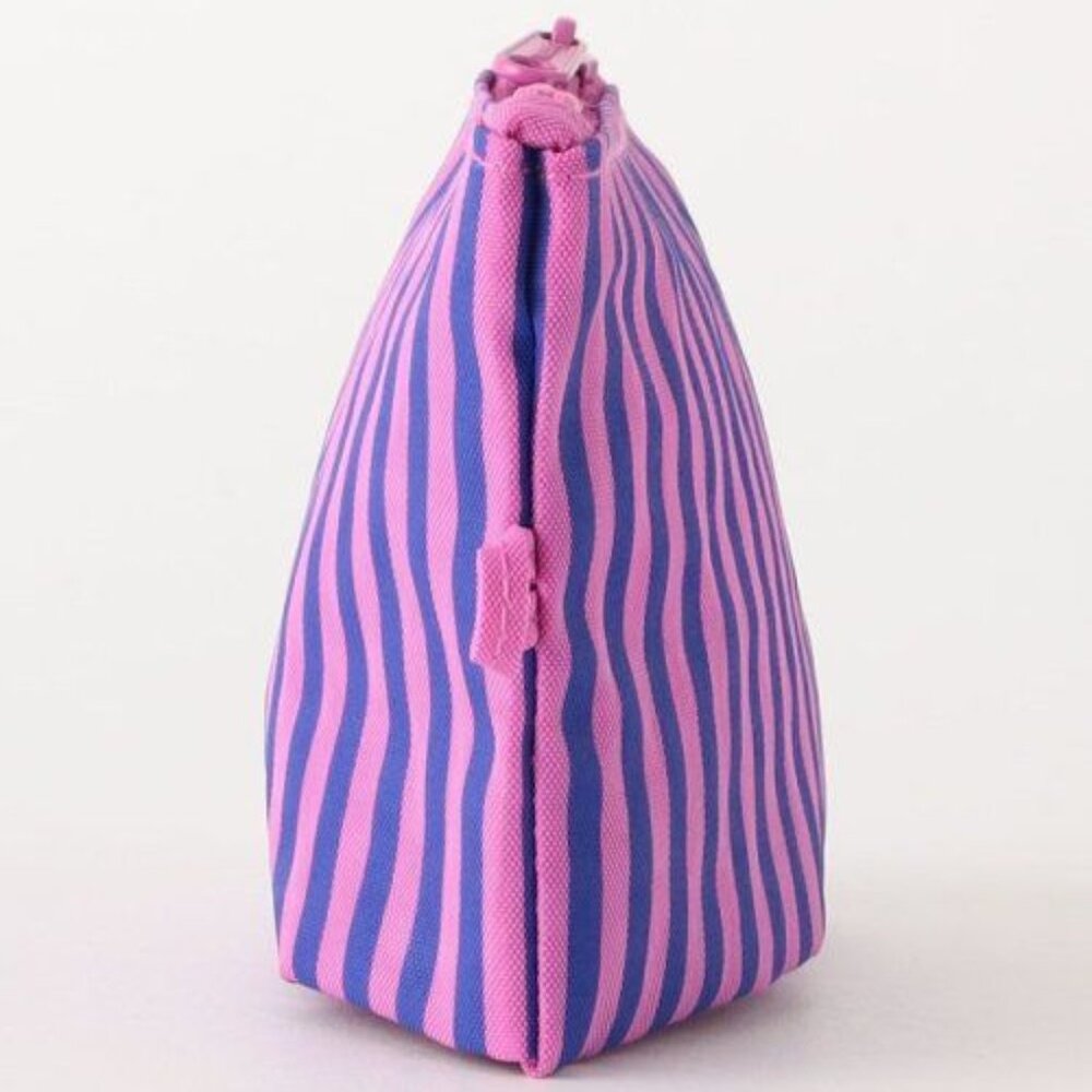 NWOT Baggu Go Pouch Small - Blue Pink Stripe (Vacation Stripe Mix) - Picture 7 of 7